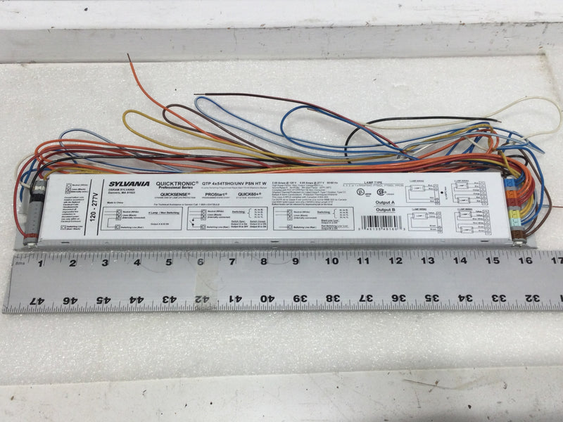 Sylvania Osram Quicktronic qtp4x54t5ho/unv psn ht w 4 Lamp Switching Programmed Rapid Start T5 HO Electronic Ballast