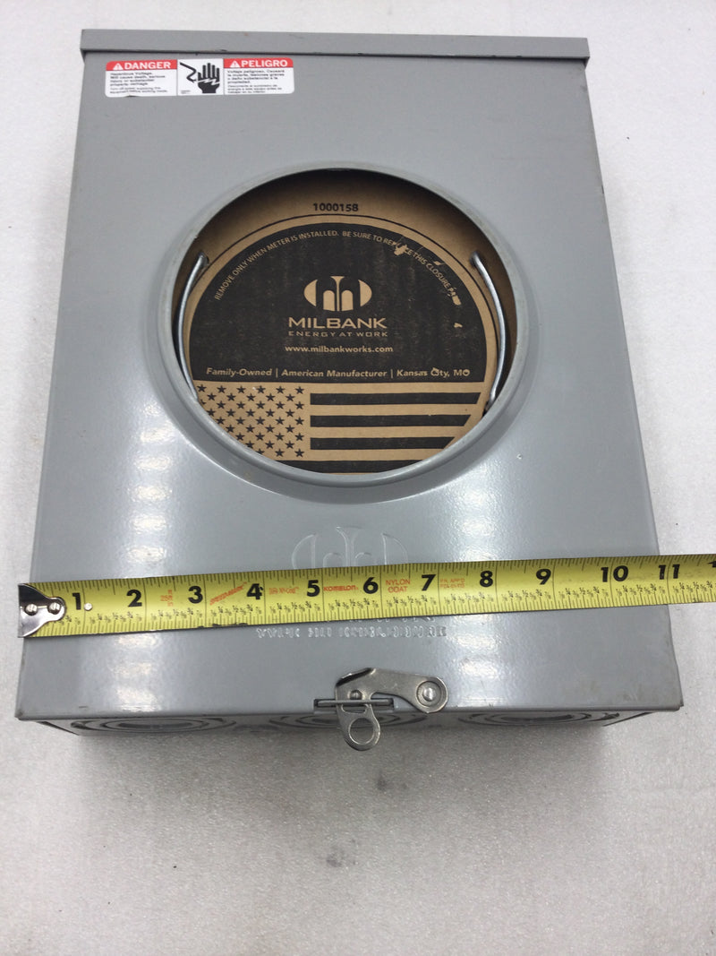 Milbank U7040-XL-TG-HSP 200A 600VAC Single Phase Nema3r Meter Enclosure No Hub Cap