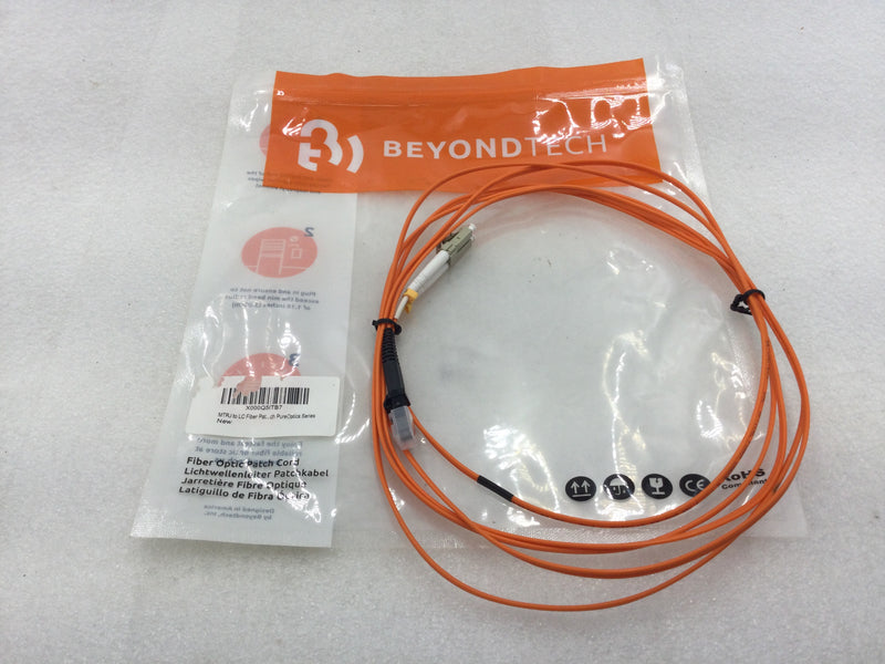 Beyond Tech X000Q5ITB7 3 Meter (9ft) 62.5 Multimode Fiber Optic Patch Cord MTRJ to LC