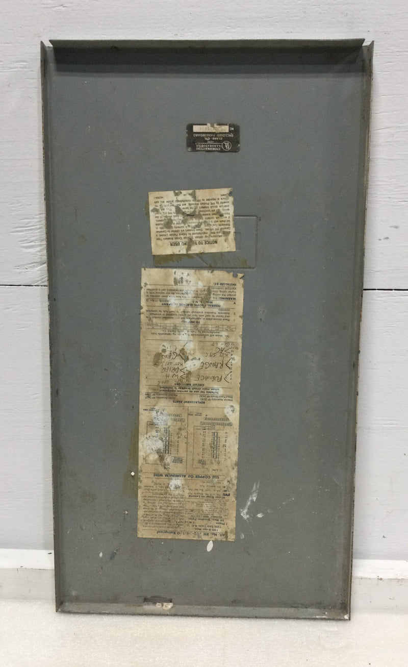 FPE Cover/Door RH112-24-150 150 Amp 120/240v 1 Phase 3 Wire 12/24 Space 3R Enclosure 27" x 12"