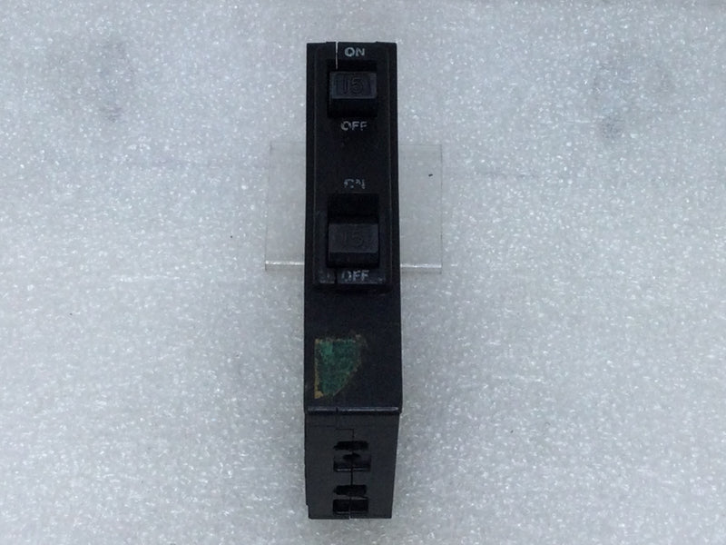 Square D QOT1515 15/15 Amp 1 Pole 120V Twin/Piggy-Back Circuit Breaker - Push In