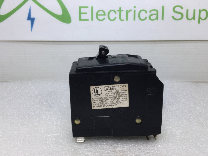 Square D QO260 60 Amp 2 Pole 120/240v Plug-In Circuit Breaker - Black Face