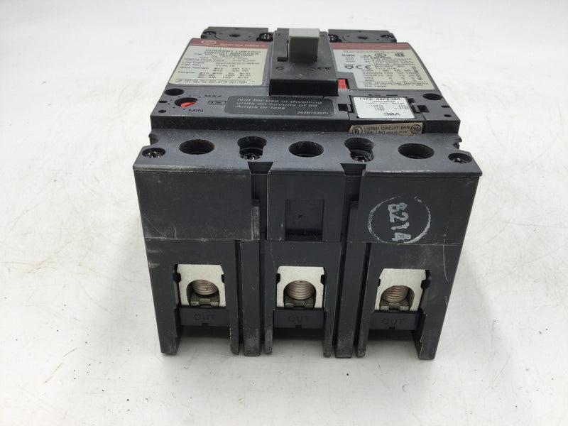 GE General Electric SELA36AT0030 3 Pole 600v 30 Amp Spectra RMS Circuit Breaker w/SRPE 30A Plug