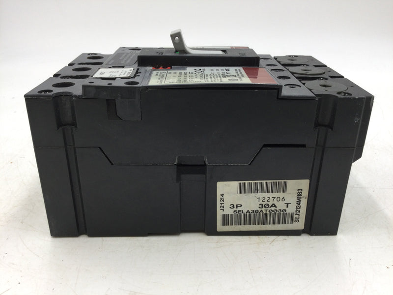 GE General Electric SELA36AT0030 3 Pole 600v 30 Amp Spectra RMS Circuit Breaker w/SRPE 30A Plug