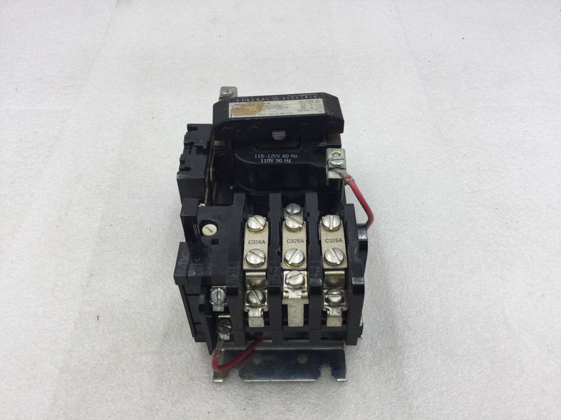 General Electric CR306C0 Motor Starter Contactor 27A 600VAC Nema Size 1