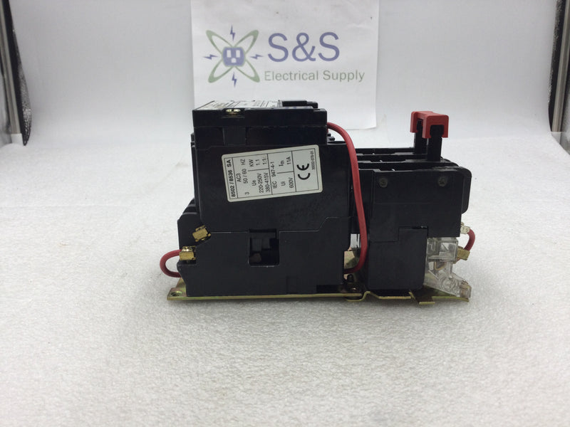 Square D 8536SAG12S 3 Pole 200/230 VAC @ 1 1/2HP 460/575 VAC @ 2Hp Motor Starter Nema Size 00 with 120 VAC Coil