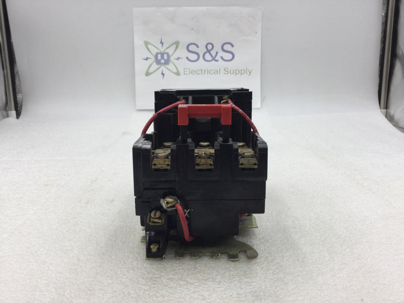 Square D 8536 SCG3-A Series A Starter/Contactor 200-575 VAC 7.5 to 10 HP Nema Size 1 with Reset Switch