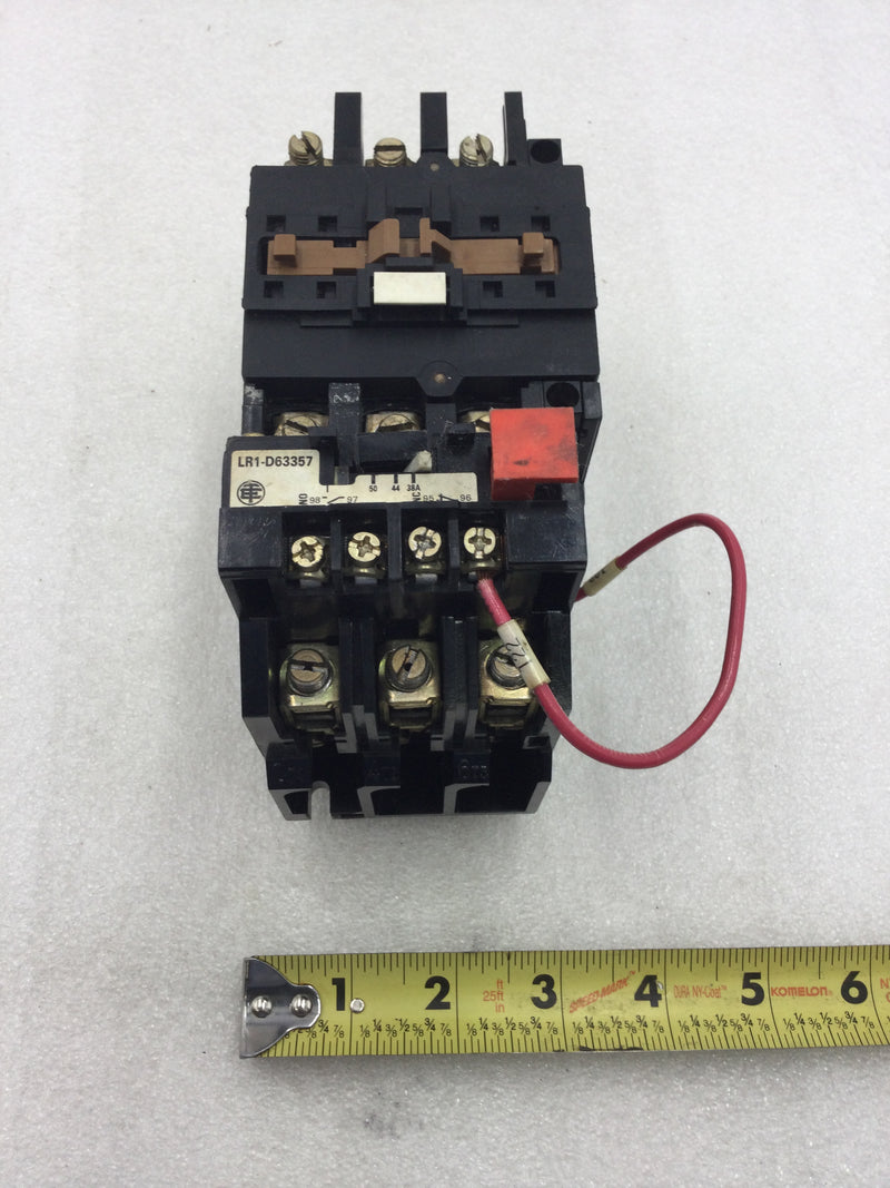 Schneider Electric/Telemecanique LC1-D503 Contactor/Starter 3 Pole 230/660 VAC 50 Amp with LR1-D63357 Overload Relay