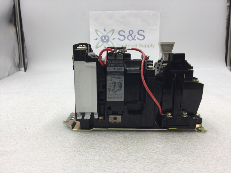 Allen-Bradley 509-AOD Size 0 18 Amp Motor Starter Series B 120-600 VA with Overload Relay and 595-A Auxiliary Contact Module