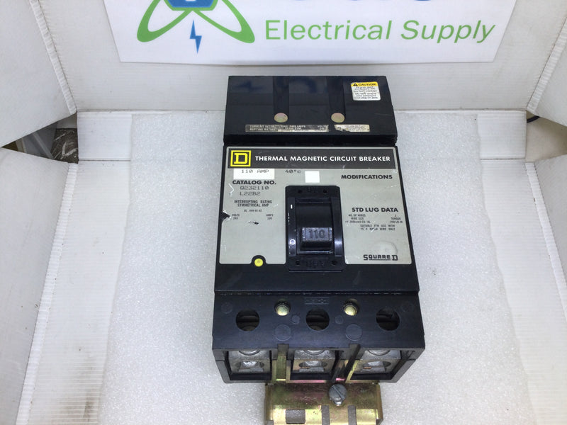 Square D Q232110 100 Amp 3 Pole 240V I Line Circuit Breaker