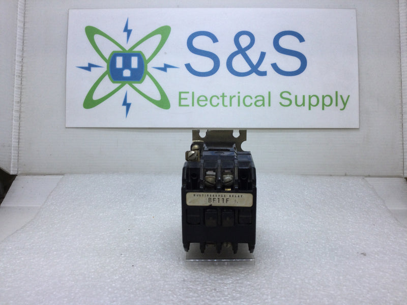 Westinghouse BF11F Industrial Control Relay 300 VAC Max 120 VAC Coil 1 NO & 1 NC Contacts