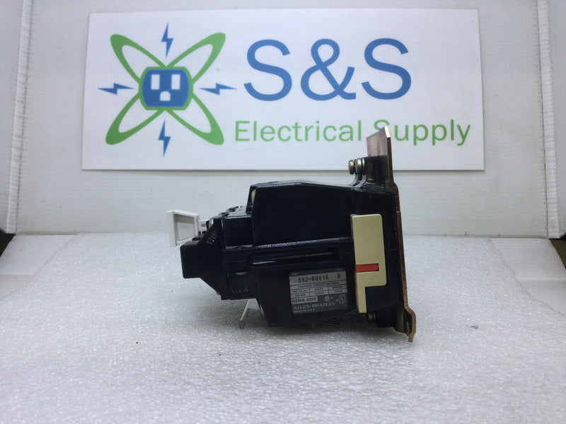 Allen-Bradley 592-BOV16 3 Pole 40 Amp Overload Relay Series B 120-600 VAC Nema A600