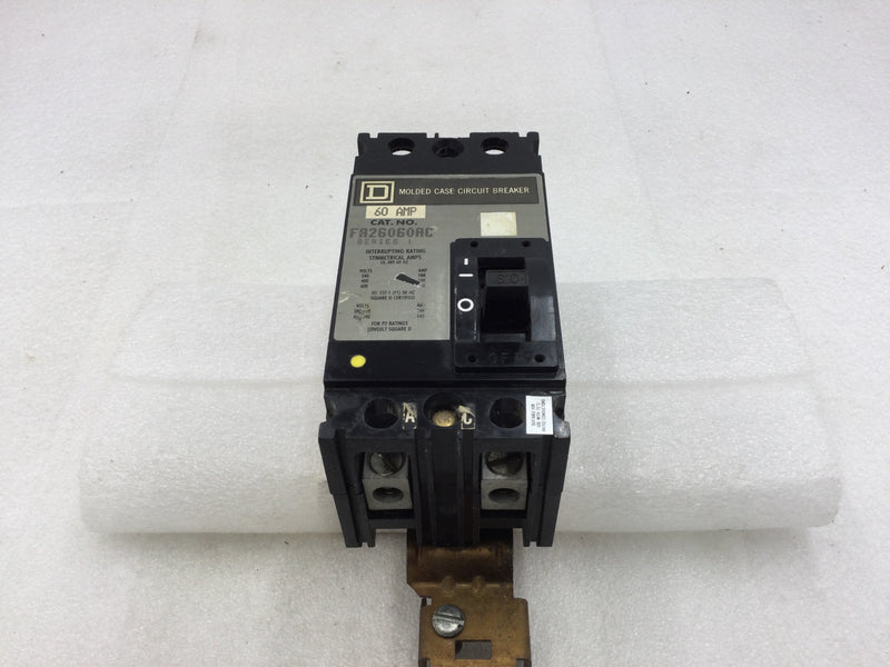 Square D FA26060AC 60 Amp 2 Pole I-Line Type FA Circuit Breaker