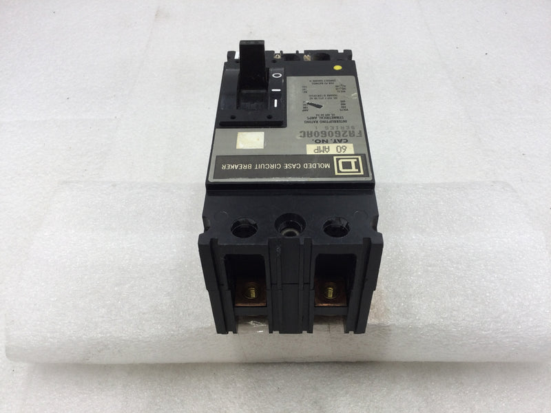 Square D FA26060AC 60 Amp 2 Pole I-Line Type FA Circuit Breaker