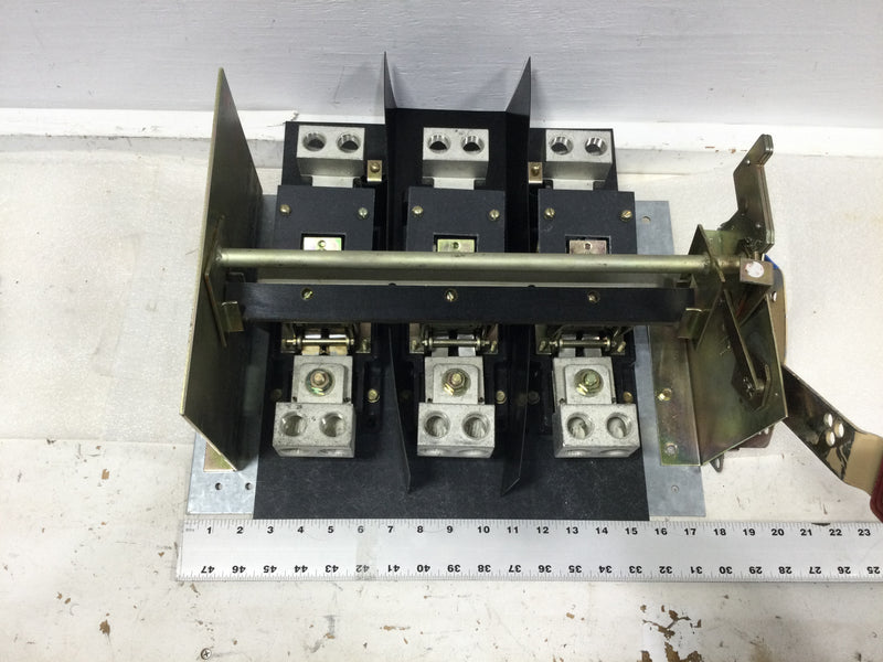 GE Power Pole, 600 Amp, THN3366 Model 11, 600 Amp, 600V, 455C412G15 Switch Blocks - Complete Assembly