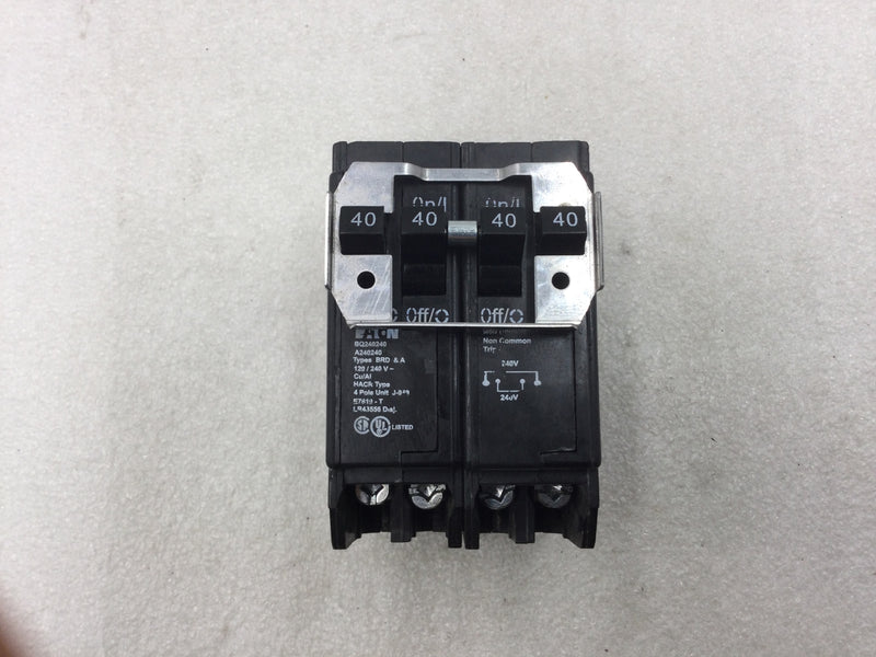 Eaton Cutler Hammer BQ240240/A240240 Type BRD & A 120/240V Quad 40 Amp Circuit Breaker