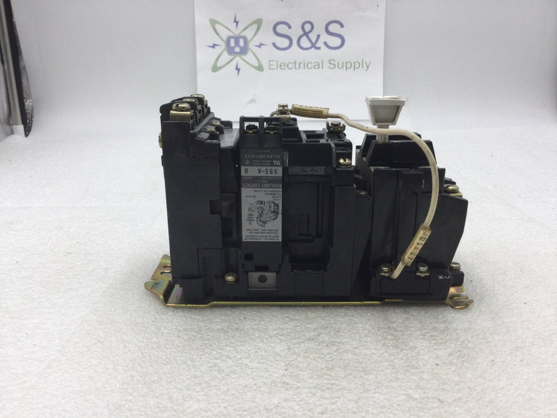 Allen-Bradley 509-BOD Starter Nema Size 1 3 Phase 27 Amp 600 VAC with Overload Relay and Auxiliary Contact Module