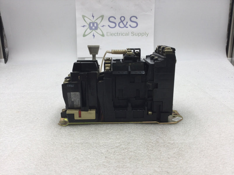 Allen-Bradley 509-BOD Starter Nema Size 1 3 Phase 27 Amp 600 VAC with Overload Relay and Auxiliary Contact Module