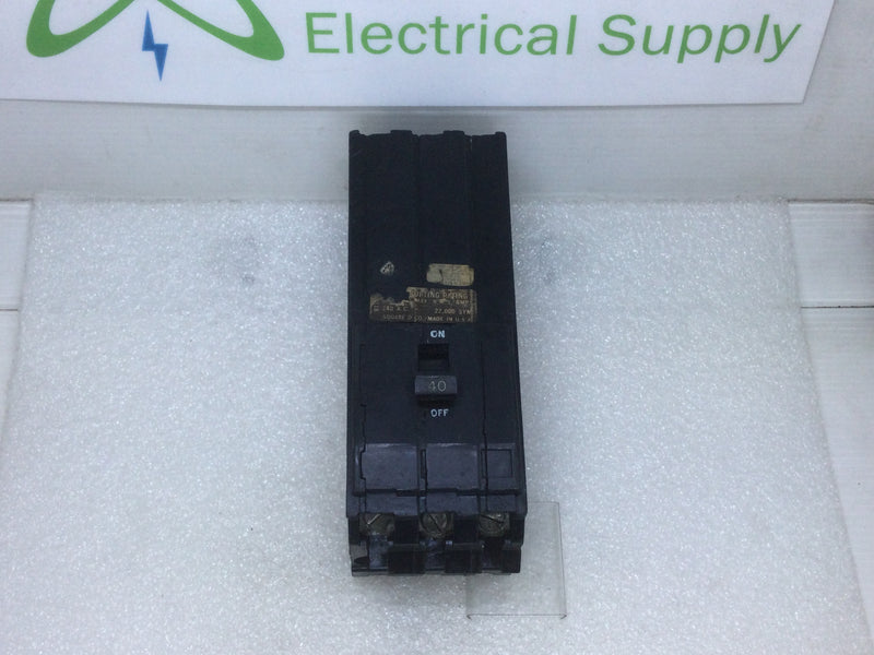 Square-D Q1340VH 40 Amp 3 Pole 240V 22k Circuit Breaker