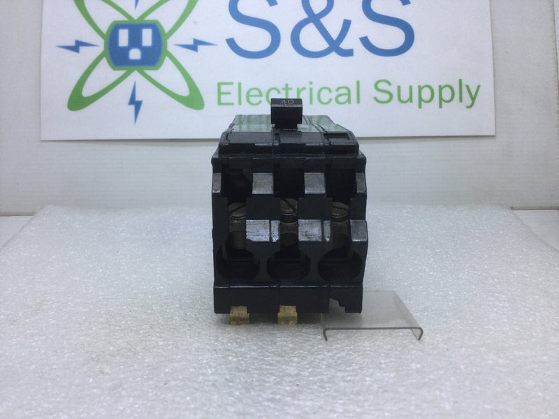 Square-D Q1340VH 40 Amp 3 Pole 240V 22k Circuit Breaker