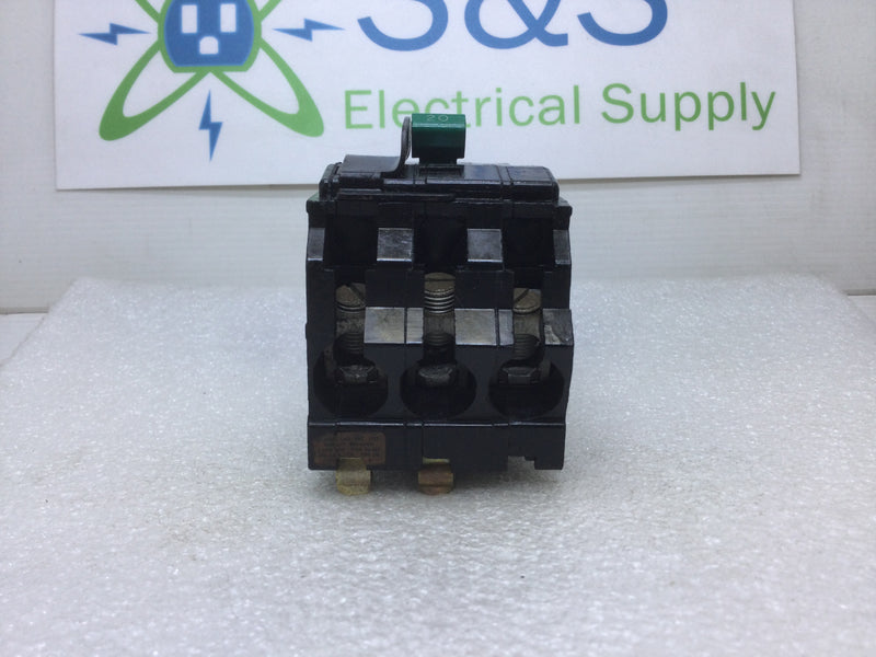 Square D Q1B320 20 Amp 3 Pole 240V Circuit Breaker