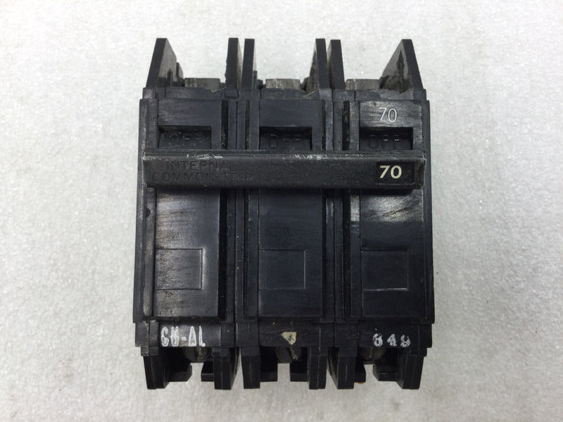 GE General Electric THQC32070 3 Pole 70 Amp Circuit Breaker