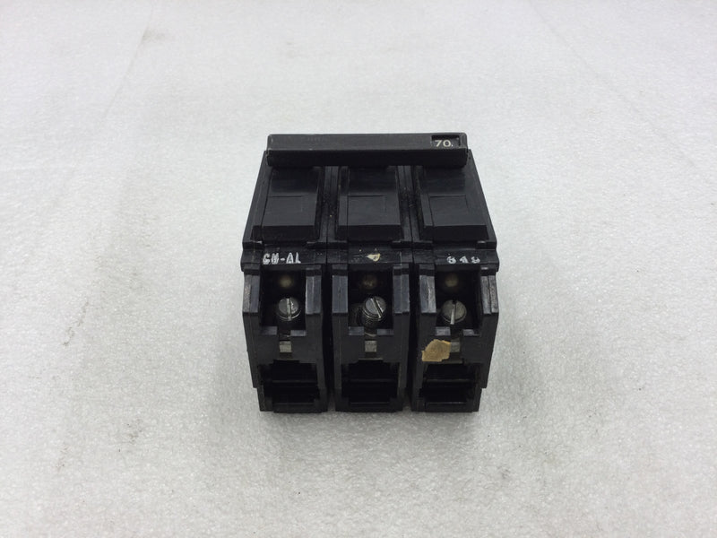 GE General Electric THQC32070 3 Pole 70 Amp Circuit Breaker