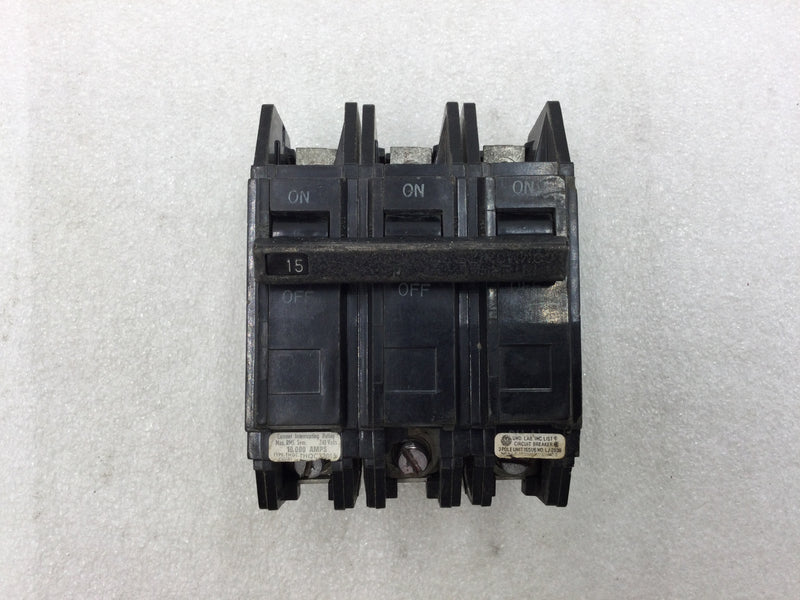 GE General Electric THQC32015 3 Pole 15 Amp Circuit Breaker