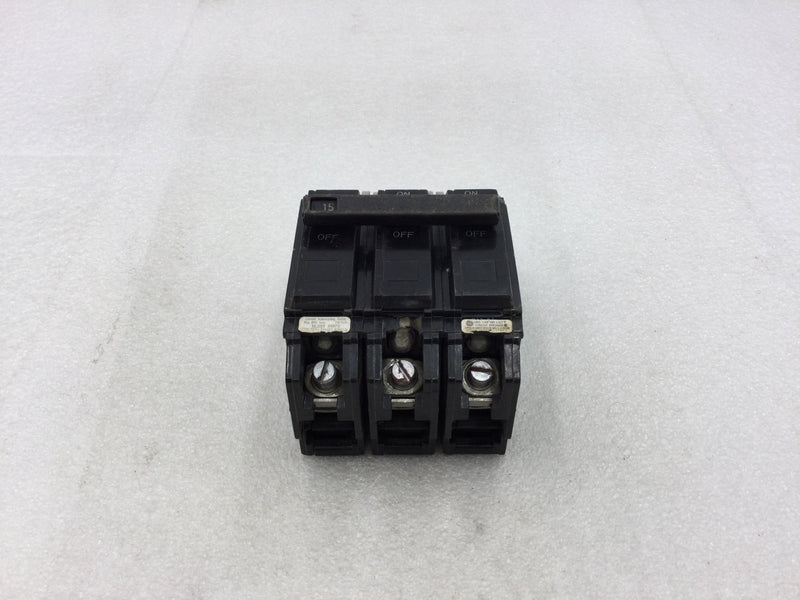 GE General Electric THQC32015 3 Pole 15 Amp Circuit Breaker