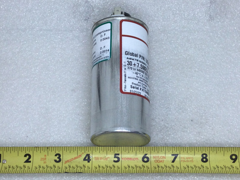 Amrad USA2272B RA2000/37-44(306+755) 30 + 7.5MFD +10%/-5% 370/440VAC 50/60Hz 70c/-40c Capacitor