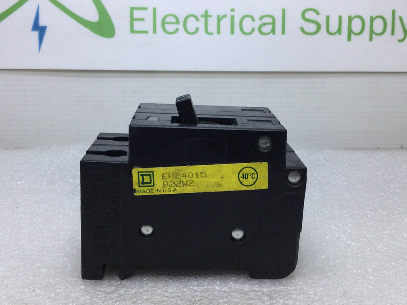 Square D EH24015 15 Amp 2 Pole Type EH1 Circuit Breaker