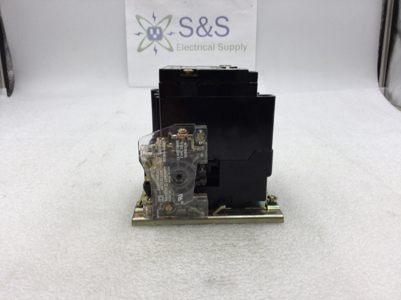 Square D 8536 SB0-2 Size 0 200-575 VAC Contactor 110-120 VAC Coil without Overload Relay and Rest Switch