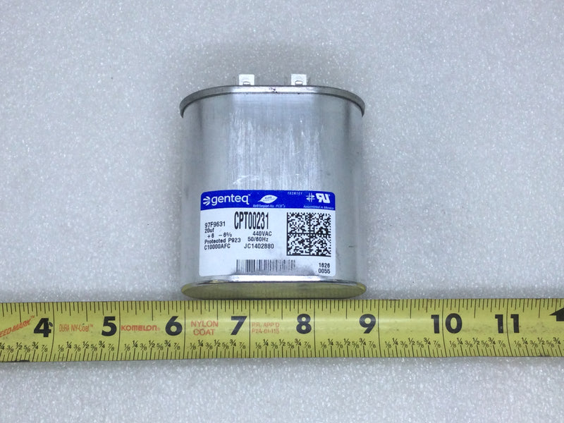 GE/Genteq 97F9631 CPT00231 20uF -/+6% 440VAC 50/60Hz Capacitor