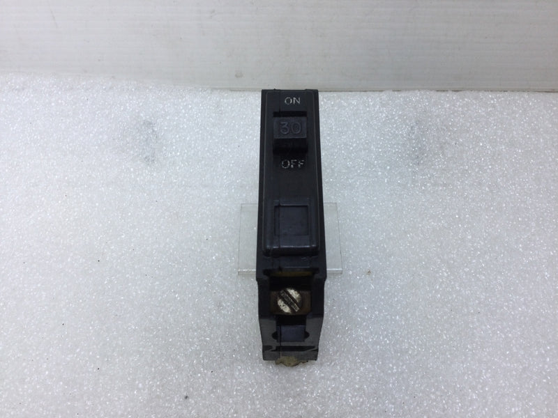 Square D QO130 30 Amp 1 Pole 120/240V Type QO Circuit Breaker - Shaved Foot