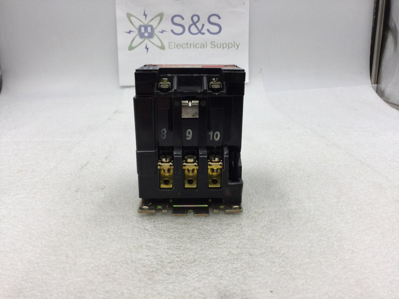 Square D 8903 SMO2 Series A Lighting Contactor 30 Amp 277-600 VAC 3 Pole 120 VAC Coil