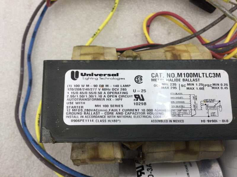 Universal Lighting M100MLTLC3M-500K Metal Halide Magnetic Ballast 120-277 VAC 100 Watt