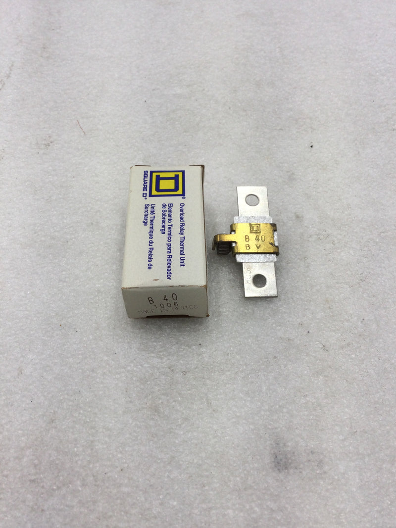 Square D B-40 Overload Relay Thermal Unit