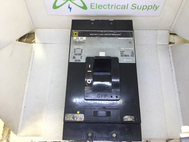 Square D LAL36300 3 Pole 300A 600VAC Magnetic Trip Circuit Breaker