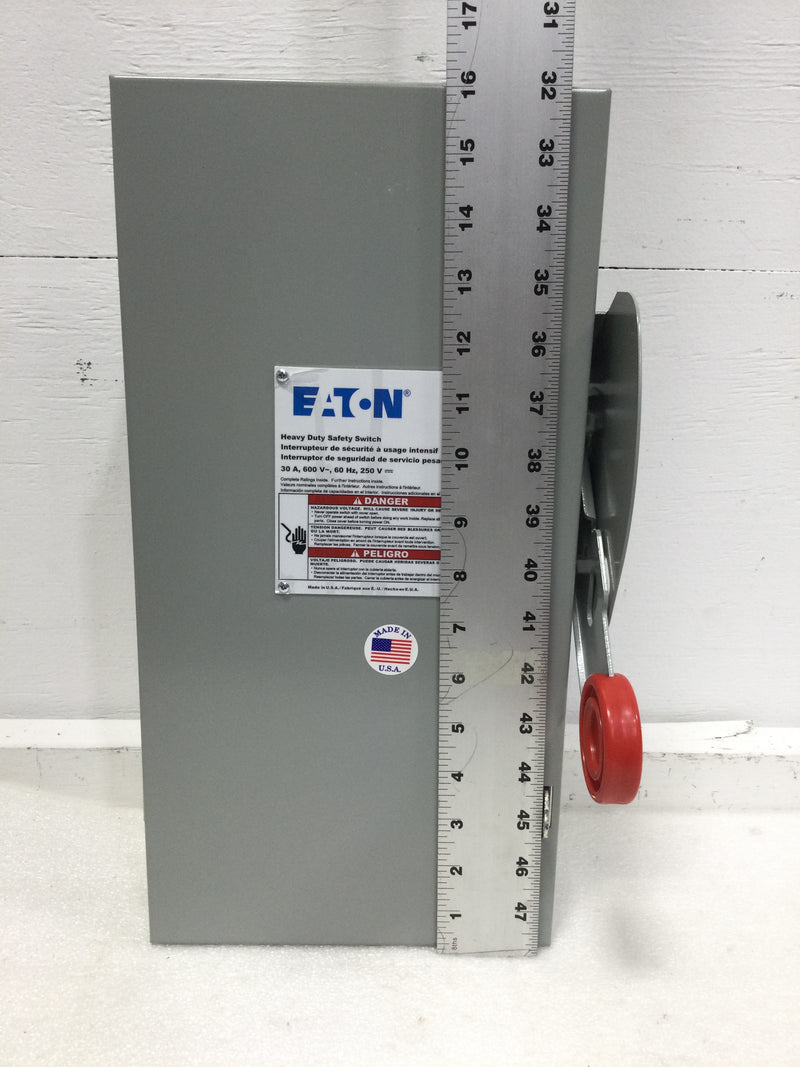 Eaton - Cutler Hammer DH361FGK Switch, Heavy Duty Safety, 3 Pole, 30A, Nema 1, Fusible