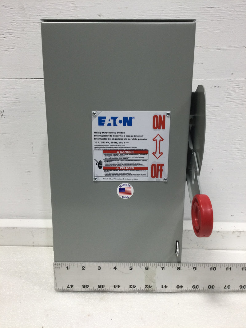 Eaton DH321FRK Eaton Enhanced visible blade single-throw safety switch, 30 A, NEMA 3R, Fusible without neutral, Three-pole, Three-wire, 240 V