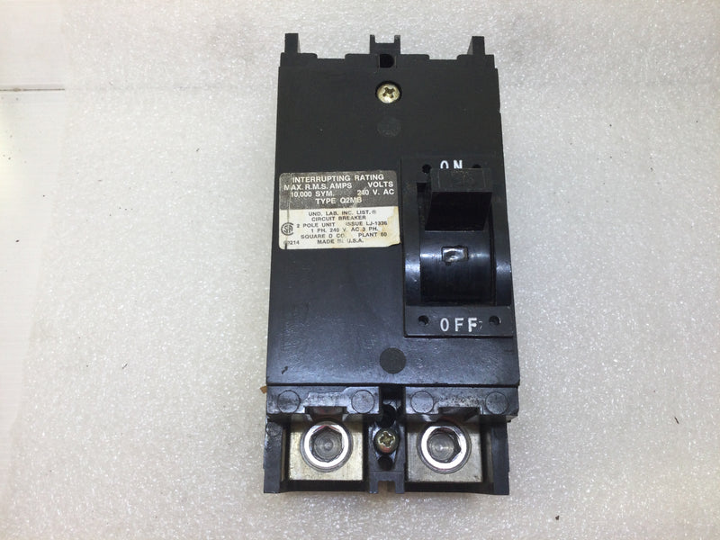 Square D Q2M-2150-MB 2 Pole 150 Amp 240 Volt Bolt Circuit Breaker Q2M2150MB