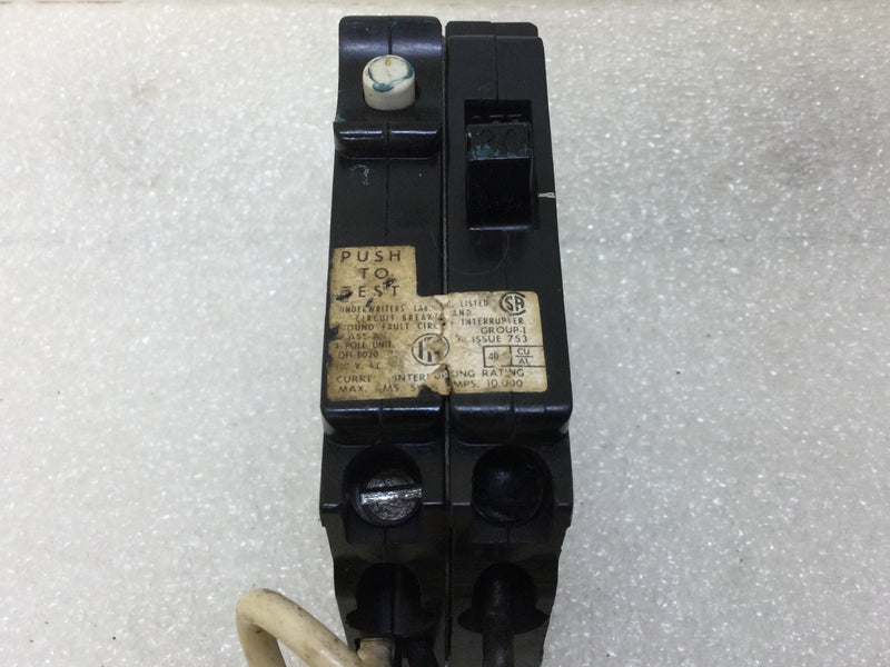 ITE QF1-B020 20 Amp Single Pole 120v Class A Ground Fault Circuit Breaker