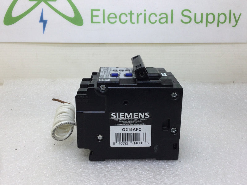 Siemens Q215AFC 15 Amp 2 Pole AFCI Circuit Breaker