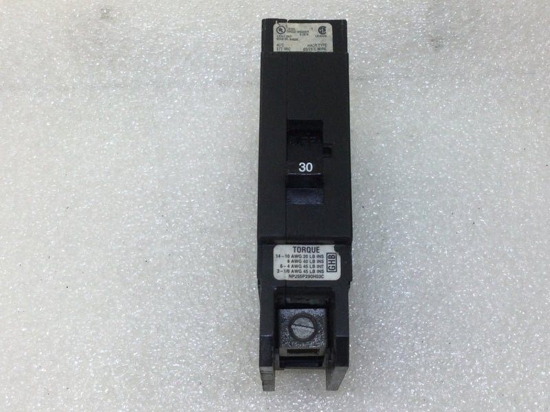 Eaton GHB1030 30 Amp 277/480v 1 Pole Circuit Breaker