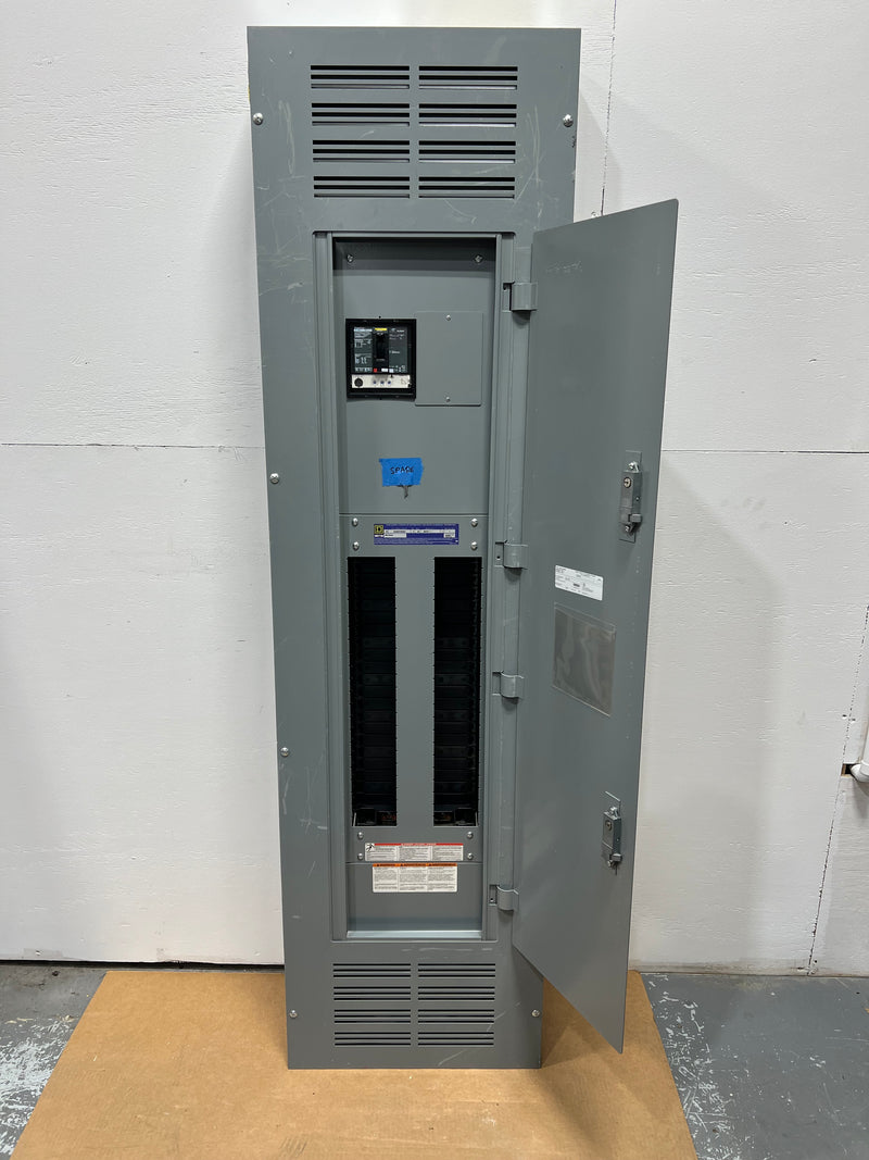 Square D Panelboard 400 Amp Max 250 Main Breaker 480Y/277 3Ø 4 Wire 42 space NF style