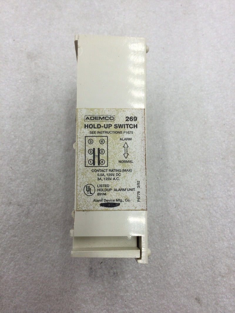 Ademco 269 Hold-Up Switch Hard Wired Surface Mount w/Stainless Steel Cover