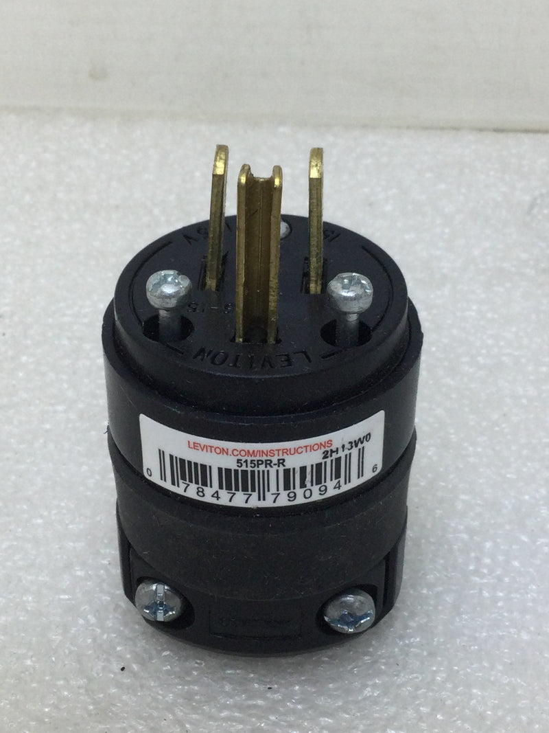 Leviton  R70-515PR-00R 15 Amp 125-Volt Rubber Grounding Plug