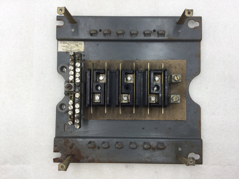 ITE/Siemens Type EQ-P Load Center 6 Space/12 Circuit 120/240 VAC Guts Only 11" X 11"