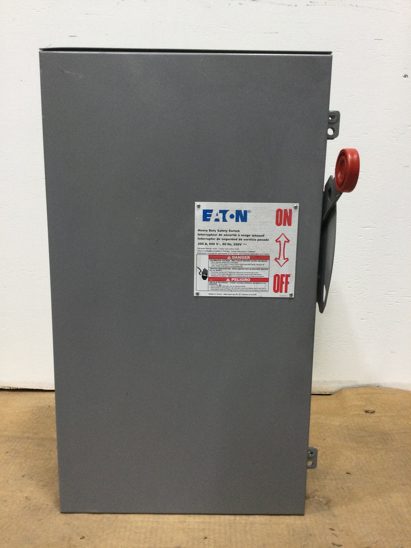 Eaton/Cutler-Hammer DH364URK 200 Amp 3 Pole 600VAC Heavy-Duty Safety Switch Non-Fused Disconnect