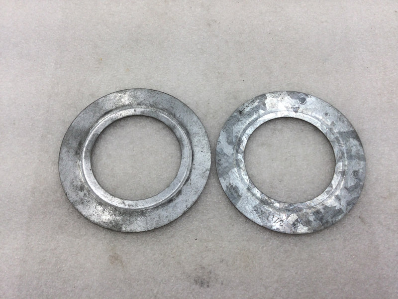 (Lot Of 2) 2" To 1-1/2" Galvanized Steel Conduit Reducing Washer (Washers)